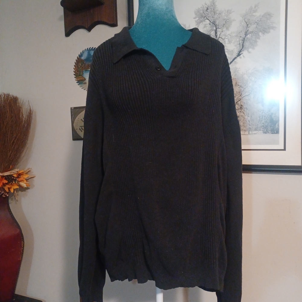 Joseph & Feiss International Black Knit Sweater - Men's Size 3X